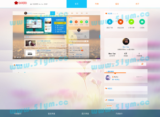 图片[1]-NewCms 博客程序 v1.0.161011公测版-51源码