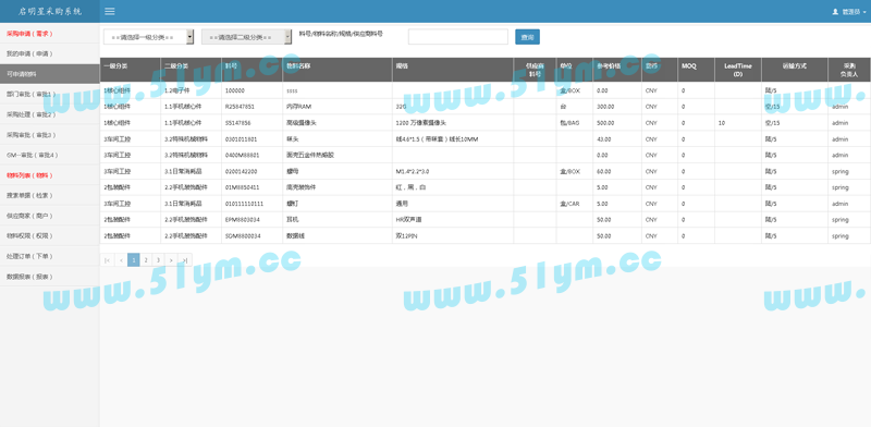 图片[1]-启明星采购系统 purchase(含手机版)-51源码